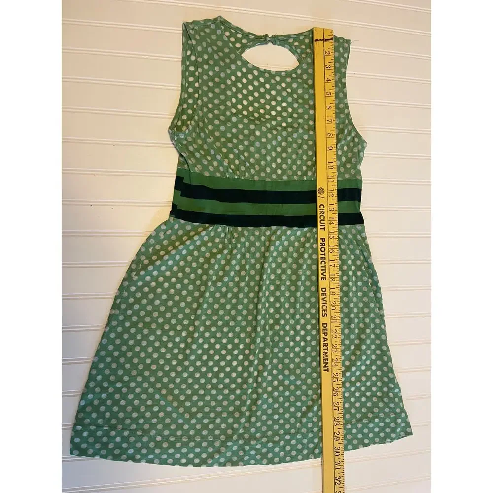 Vintage Y2K Free People Green Polka Dot Dress Open Back Size‎ Womens XS